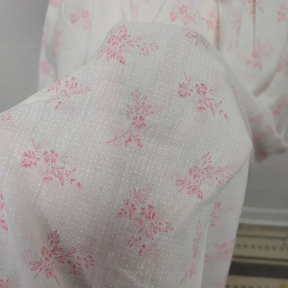 Vintage Cotton Blend Maxi Nightgown Size L - Picture 9 of 11